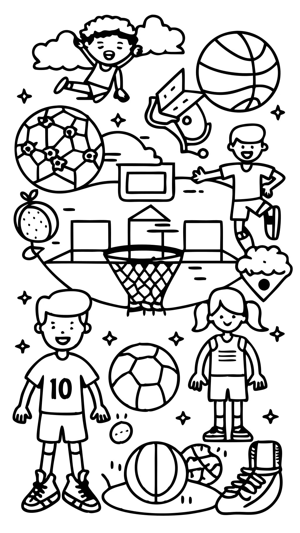 sports coloring page